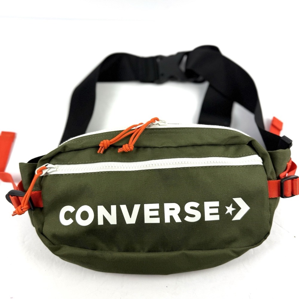 Converse Belt Bag Olive Green Canvas Large Waist Pack Unisex Used Once
